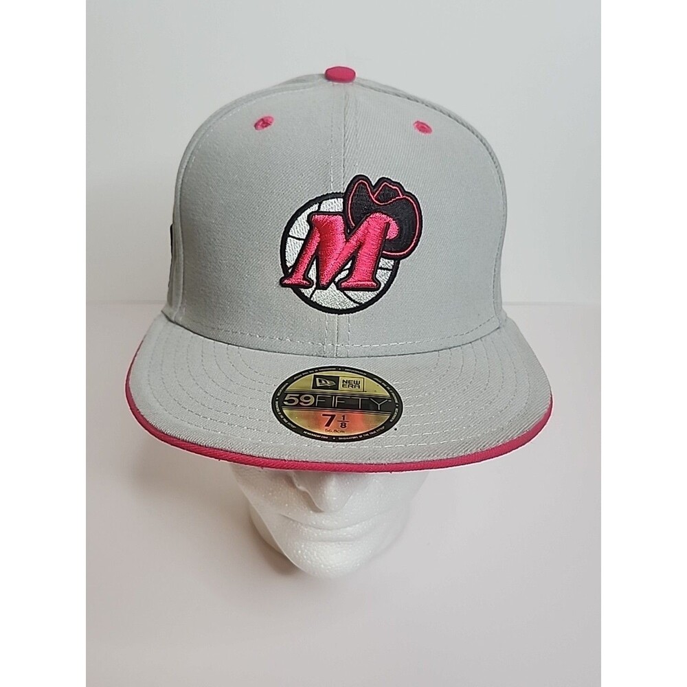 Dallas Mavericks New Era 59Fifty Hardwood Classics Hat Cap 7 1/8 Pink Gray